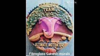 Fibre Ganesh murals #ganesh mural designs #murals #muralart #wall murals #art works #fibre art