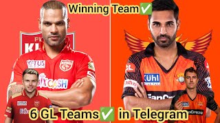 PBKS vs SRH - GL Dream11 Predictions | Punjab Kings vs Sunrises Hyderabad | #srh #pbks #glteam