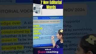 Top Editorial Highlights of Nov 7 in 1 Minute!" By Harshita Ma'am