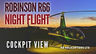 Night Flying in the Robinson R66 Helicopter