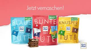 Ritter Sport minis. Jetzt neu im Papierbeutel.