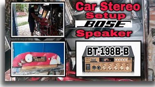 Bluetooth stereo BT-198B-B Amplifier | BOSE  DS 16F  Loadspeaker | Tricycle sounds setup