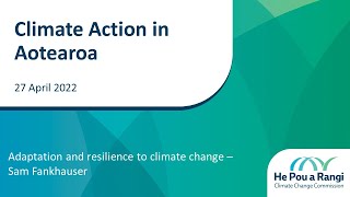 International Speaker Series: Adaptation and resilience to climate change