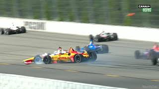 IndyCar Series Pocono 2019 Start Big Crash