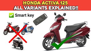 Honda Activa 125 All Variants Explained|Honda Activa H-Varient Smart Key|Price|Engine|Features|MMH