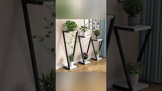 Multi Tier wood plants stand |Indoor flowers self |Modern ovel shelf #shorts# Home decor idea