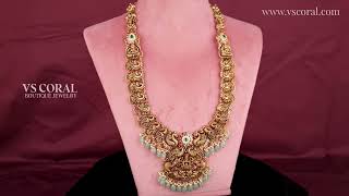 Traditional Lakshmi Annapakshi Haram at #vscoral  #boutique #jewelry #traditional #trending #gold