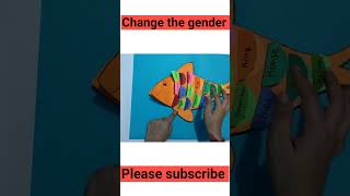 School Project - Change The Gender II Fish Shape II Kids Craft I