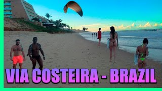 【4K】BEACH WALK VIA COSTEIRA AFTERNOON - PONTA NEGRA - NATAL RN