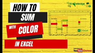 How to Sum Cells by Color in Excel | Sum by Color | Sum by Cell Color | Excel Tips | Tips and Tricks