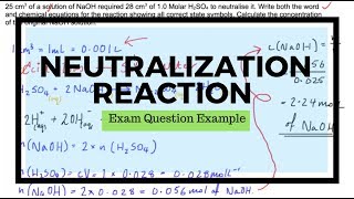 Neutralisation Reaction - Finding Final Concentration