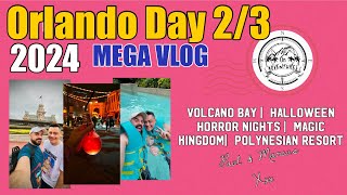 DISNEY Magic Kingdom Day 2/3 HHN24 | Volcano Bay|  | Polynesian Resort and a Disney SUPRISE!!