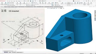 Solidworks Tutorial | LATIHAN 15 CS BRACKET