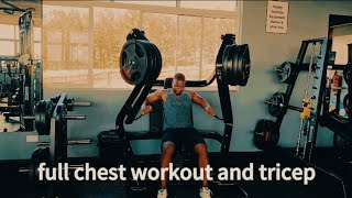 full chest workout and tricep bulk day 24