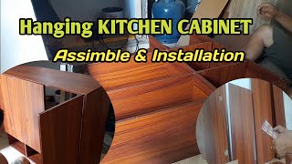 How to ASSIMBLE & INSTALLATION of hanging kitchen cabinet