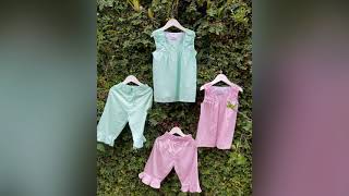 Pastel Sleeveless Pyjama Sets  for Little Girls - Tara Shop