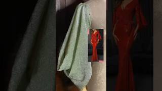 HOW TO MAKE AN EXAGGERATED COWL SLEEVE #youtubemadeforyou  #100shorts2024 #shorts