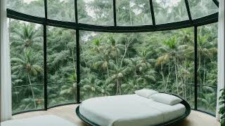 Tropical rainforest for deep sleep - 4 hour rain & thunder ASMR