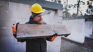 Hält der Ringanker? Nachbereitung der Arbeiten an der Waldhütte und Waldtoilette