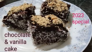 try this one batter two flavor cake recipe!chocolate vanilla cake🥞!you will be amazed!without oven