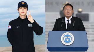 Президент впечатлен! Джин из BTS демонстрирует шокирующую тотальность, выполняя эту сложную задачу