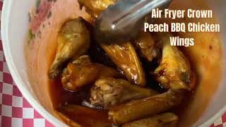 Air Fryer Crown Peach BBQ Chicken Wings