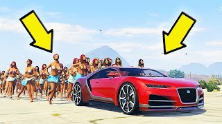 СМОГУТ ЛИ 100+ ЧЕЛОВЕК ТОЛКАТЬ АВТОМОБИЛЬ В GTA 5 ?