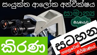 සංයුක්ත ආලෝක අන්වීක්ෂය සාමාන්‍ය සීරුමාරුව කිරණ සටහන/ A/L exam. Physics lessons/සිංහල /sinhala