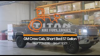 Titan Fuel Tanks 2011-2016 GM Crew Cab, Short Bed Duramax Fuel Tank  Install | 7010211