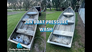 Jon Boat Pressure Wash!