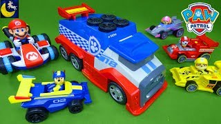 Paw Patrol Race Car Toys Mobile Pit Stop Racing Vehicle Nintendo Mario Kart 8 Toys Video for Kids