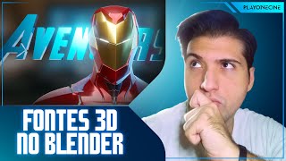 Adicionando fontes 3D no Blender