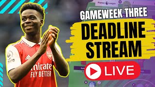 GAMEWEEK 2 DEADLINE STREAM | HAALAND OR SAKA CAPTAIN? | NKUNKU REPLACEMENTS?