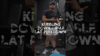 Kneeling down cable lat pull down