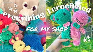 What I crocheted for my small business ! (amigurumi patterns & links)