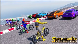 Super Hero Car Mega Ramp Challenge Cycle price 10,000 Rupees