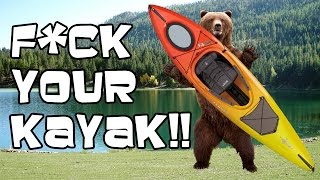 Black Bear Gnaws on Delta 15s Seakayak in Berg Bay, Alaska Reaction!!!