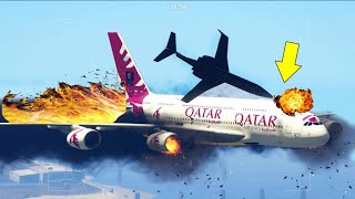 Thai Airways Airbus A380 Engine Failure And Emergency Landing In GTA 5