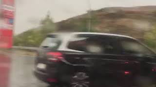 Tempête de giboulées au pays  basque