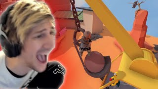 xQc Plays Human: Fall Flat with Dizzy & Poke