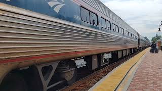 AMTRAK 13: Ashland Virginia heading south as multiple road crossings being repaired in town 6/5/24..