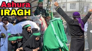 Ashura Moharram Mourning In Iragh : lamentation on the day of Ashura in Karbala for Imam Hossein