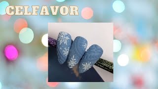 Sweater Nail Art Design! ❄️❄️🌨💅  Winter nail with Dip powder tutorial l Gelfavor