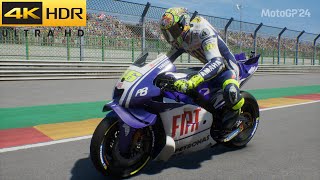 MotoGP 24 - Yamaha YZR-M1 Livery White 2010 Mod! Gameplay [4K60]