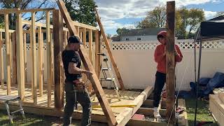 Sauna  Build Part 3 - Cutting Roof Rafters, How to finish roof  and Gazebo Structure Build