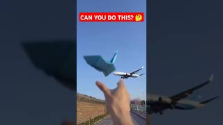 Does this paper plane fly like bird #65 #shorts #paperplane #paperairplane