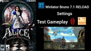 Winlator Bruno 7.1 RELOAD Gameplay Alice Madness Return Test Red Magic 6 Pro SD888