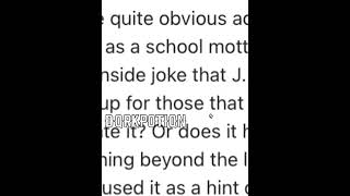 what does it mean #1 :  what does the text under the hogwarts emblem means? 🤔😐🤭🤫