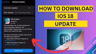 How to download IOS 18 Update