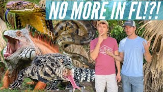 BANNED IN FL?!? Iguanas, Tegu, Venomous and Large Constrictors?